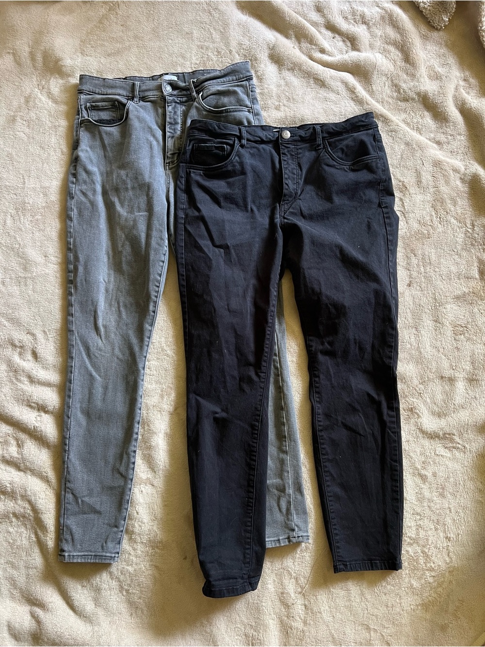 Ann Taylor LOFT Gray & Black Pants Lot size 10